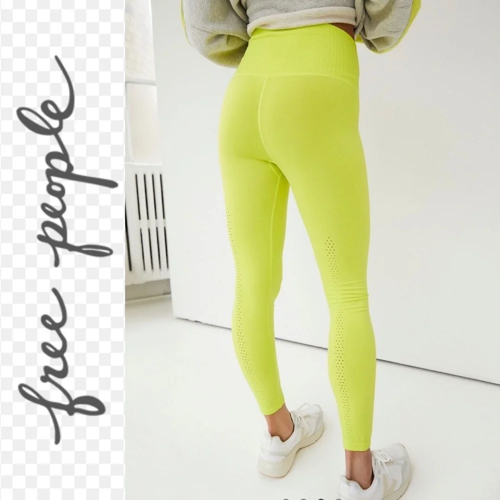 NWT. $78R Free People Good Karma Leggings. Margarita. Size M/L